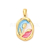 Brass Enamel Pendants KK-S502-08G-1