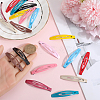 4 Sets Iron Snap Hair Clips AJEW-SC0003-37A-01-3