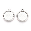 Tibetan Style Alloy Pendants Cabochon Settings PALLOY-N178-12AS-D-1