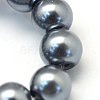 Baking Paint Pearlized Glass Pearl Round Bead Strands HY-Q330-8mm-12-3