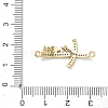 Mother's Day Brass Micro Pave Cubic Zirconia Links LS-KK-T084-03A-G-3