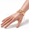 Stretch & Beaded & Link Chain Bracelets Sets BJEW-JB06563-01-3