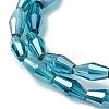 Transparent Electroplate Glass Beads Strands GLAA-K064-05A-PL02-3