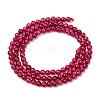 Natural White Jade Round Bead Strands G-A130-3mm-F01-5