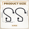 4Pcs Iron Shower Curtain Hook AJEW-LP0006-33-2