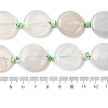 Natural Striped Agate/Banded Agate Coin Beads Strands G-NH0040-01A-2