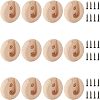 12 Sets Beech Wood Closet Pole Socket FIND-CA0004-90-1