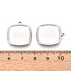 304 Stainless Steel Pendant Cabochon Settings STAS-T067-14P-3