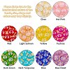 Spray Painted Transparent Crackle Glass Beads Strands CCG-X0002-10mm-B-4