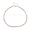 Faceted Glass Beaded Necklaces NJEW-JN02553-2