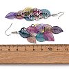 430 Stainless Steel Leaf Dangle Earrings EJEW-A137-08P-05-5
