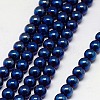 Electroplate Non-magnetic Synthetic Hematite Beads Strands G-J169A-3mm-03-1