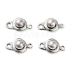 Non-Tarnish 201 Stainless Steel Snap Clasps STAS-K212-01P-01-1