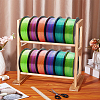 Wooden Ribbon Organizer Rack Storage Holder DIY-WH0504-725-2