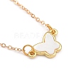 Brass Pendant Necklaces & Paperclip Chain Necklaces Sets NJEW-JN03022-7