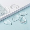 Transparent Teardrop Glass Cabochons GGLA-R024-30x20-8