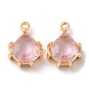 Real 18K Gold Plated Brass Micro Pave Cubic Zirconia Charms KK-Q779-08G-04-1