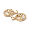 Rack Plating Brass Shell Pendants KK-D087-25G-11-3