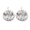 Brass Micro Pave Cubic Zirconia Pendants ZIRC-O044-13P-2
