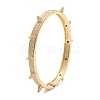 Brass Micro Pave Clear Cubic Zirconia Bangles BJEW-A116-02-4