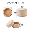 1Pc Round Beechwood Jewelry Storage Gift Box with Lid CON-YW0001-85-2