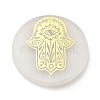 Flat Round Natural Selenite Slice Coasters AJEW-C042-01F-1