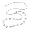 Alloy Flower Link Chain Waist Chains FIND-WH0421-95P-1