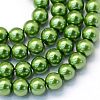 Baking Painted Pearlized Glass Pearl Round Bead Strands HY-Q003-10mm-13-1