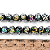 Handmade Foil Glass Lampwork Beads Strands DICH-T023-02-4