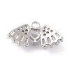 Eco-Friendly Brass Micro Pave Clear Cubic Zirconia Charms ZIRC-C027-07P-RS-2