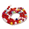 Opaque Solid Color Imitation Jade Glass Beads Strands EGLA-A039-P4mm-L16-2