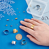 Unicraftale DIY Cone Charm Cuff Ring Making Kit STAS-UN0039-59-4
