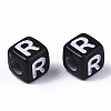 Opaque Acrylic Beads X-SACR-N002-01R-3