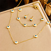Stainless Steel & Natural Shell Chain Necklace & Bracelet & Stud Earring FS-WG047CA-05-1