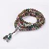 Natural Indian Agate Wrap Bracelets BJEW-JB02890-1