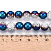 Electroplated Crackle Glass Beads Strands EGLA-N014-10mm-05-4