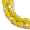 Opaque Solid Color Electroplate Glass Beads Strands EGLA-N013-P4mm-B06-3
