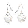 Plastic Pearl Butterfly Dangle Earrings EJEW-JE05028-04-2
