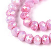 Anti-Tarnish Electroplate Rondelle Glass Beads Strands EGLA-T021-6mm-17-02-3