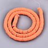 Handmade Polymer Clay Beads Strands CLAY-R089-6mm-124-2