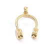 Headset Rack Plating Brass Pendants KK-G512-16G-1