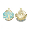 Spray Painted Alloy Pendants PALLOY-T065-20B-2