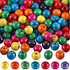 200Pcs Dyed Natural Wood Beads WOOD-GF0002-13B-1