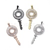 Brass Micro Pave Cubic Zirconia Pendants ZIRC-G157-17-1