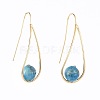 Natural Apatite Dangle Earrings EJEW-JE03595-05-1