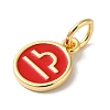 Real 18K Gold Plated Brass Enamel Charms KK-L216-001G-K03-2