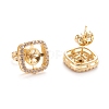 Brass Finger Ring & Pendants & Stud Earrings Findings KK-K243-02G-9