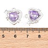 Y2K Style Alloy & Glass Pendants GL-CBA1FD3-03S-01-3