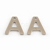 Tarnish Resistant 201 Stainless Steel Letter Charms STAS-S036-01-1