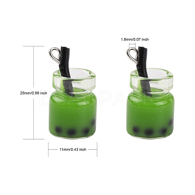 Glass Bottle Pendants CRES-S359-01H-1